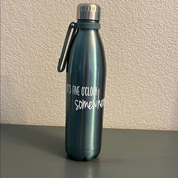 Stainless Steel Water Bottle with Carabiner - Picture 1 of 4
